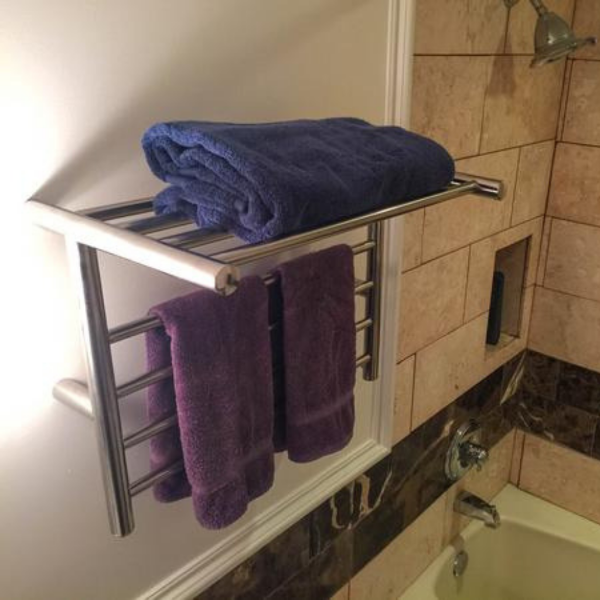 Amba Radiant Shelf Heated Towel Rack - My Sauna World