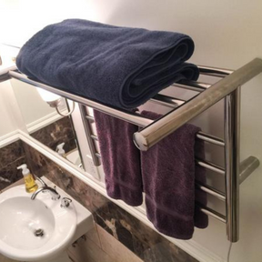 Amba Radiant Shelf Heated Towel Rack - My Sauna World