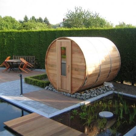 Northern Lights Clear Cedar Barrel Sauna