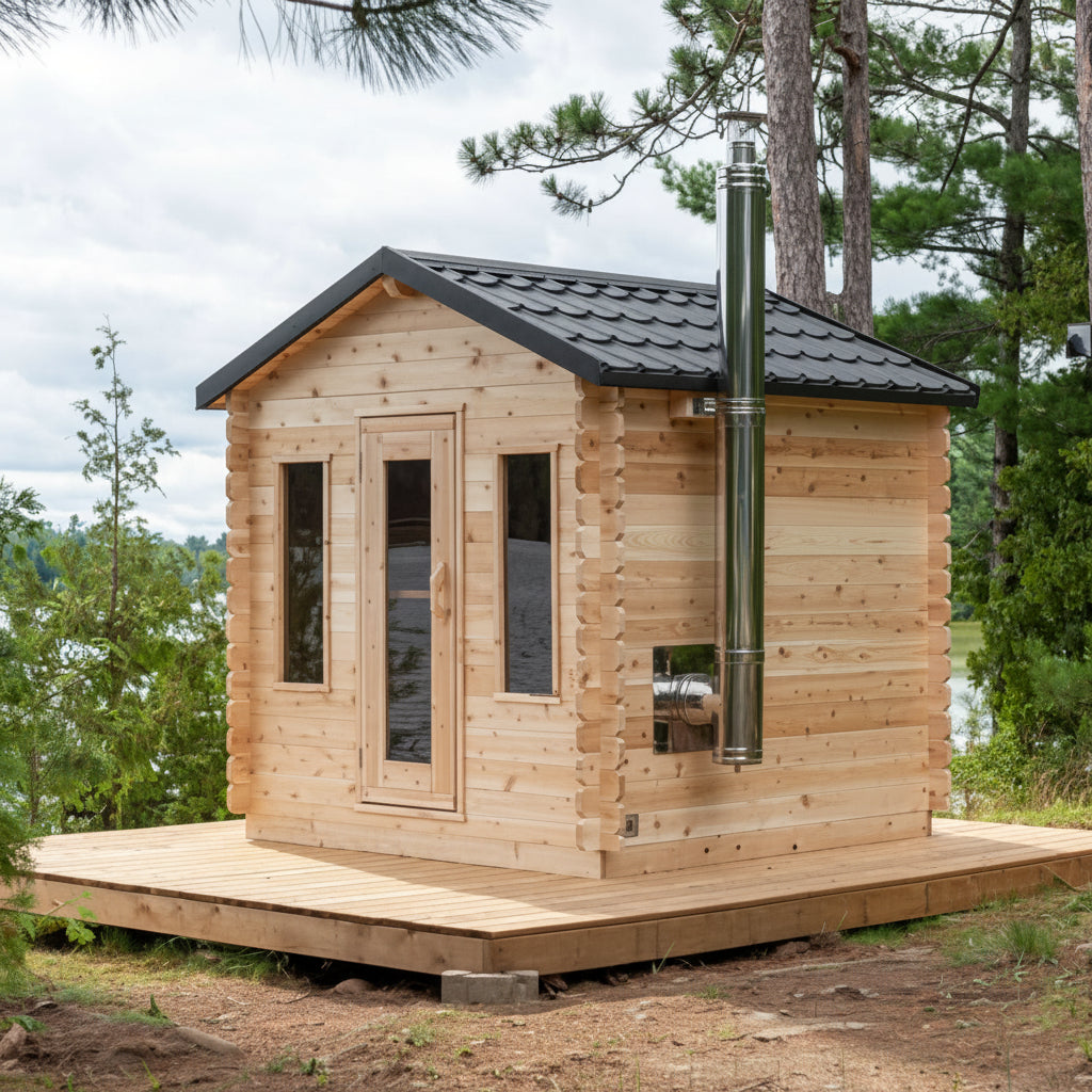 Dundalk LeisureCraft Saunas Dundalk Leisure Canadian Timber Georgian Cabin Sauna CTC88W