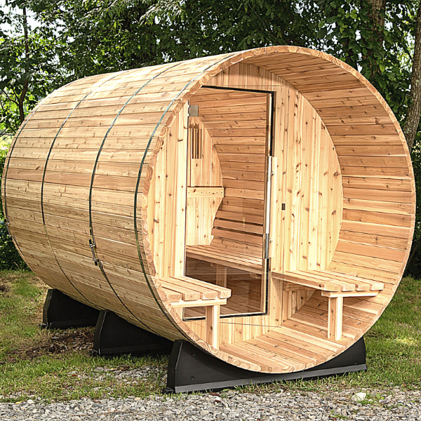 Almost Heaven Charleston 4 Person Canopy Barrel Sauna - My Sauna World