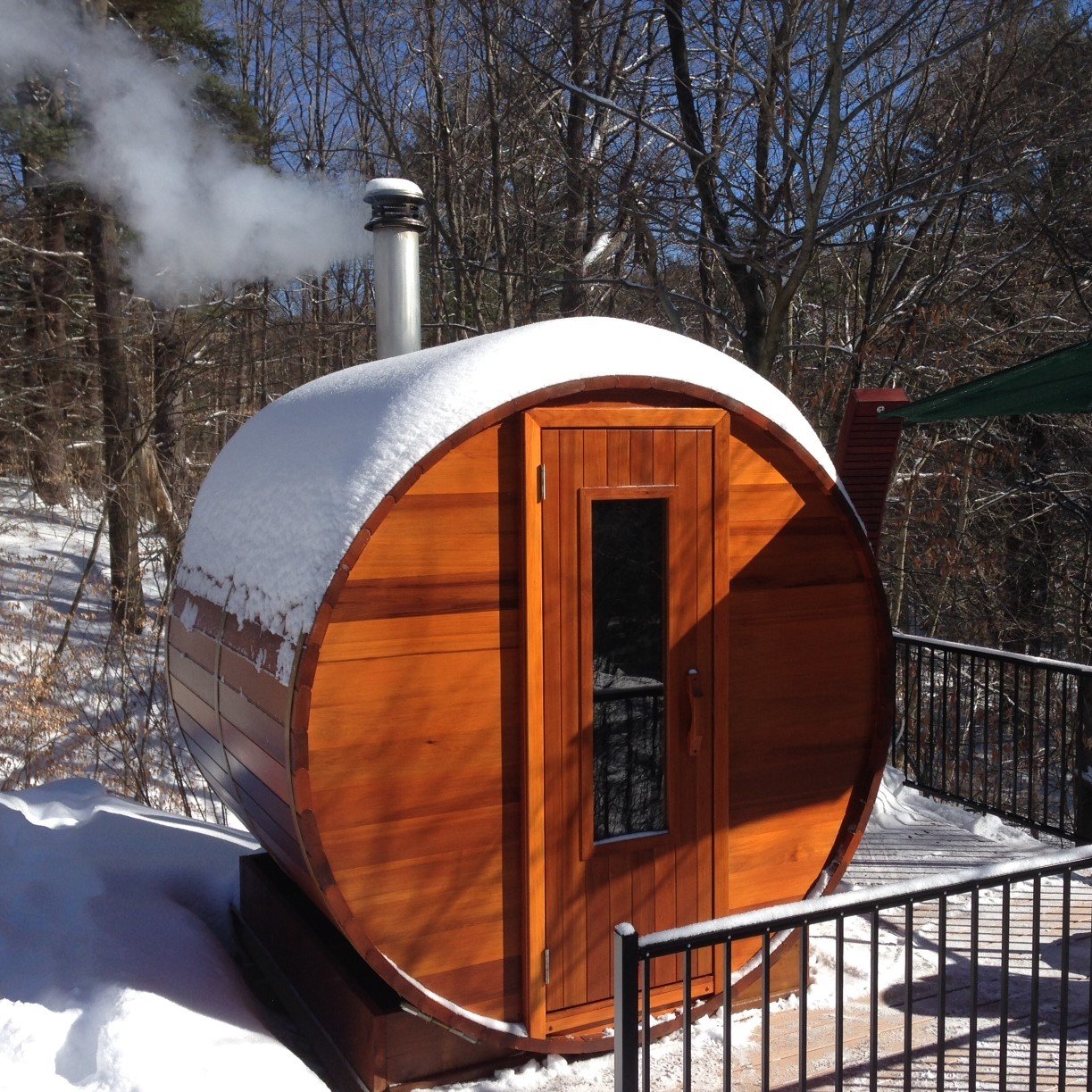 Northern Lights Clear Cedar Barrel Sauna