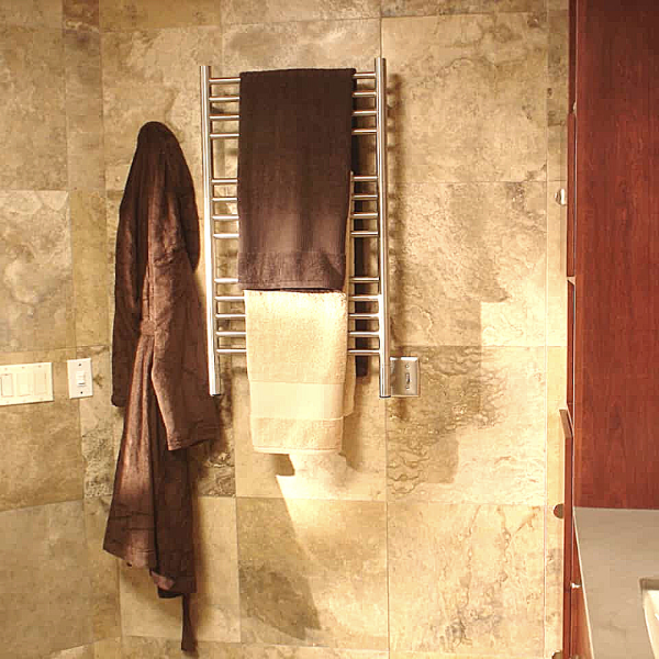 Amba Jeeves C-STRAIGHT  Heated Towel Rack - My Sauna World