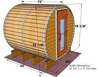 Northern Lights Clear Cedar Barrel Sauna