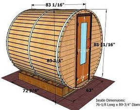 Northern Lights Clear Cedar Barrel Sauna
