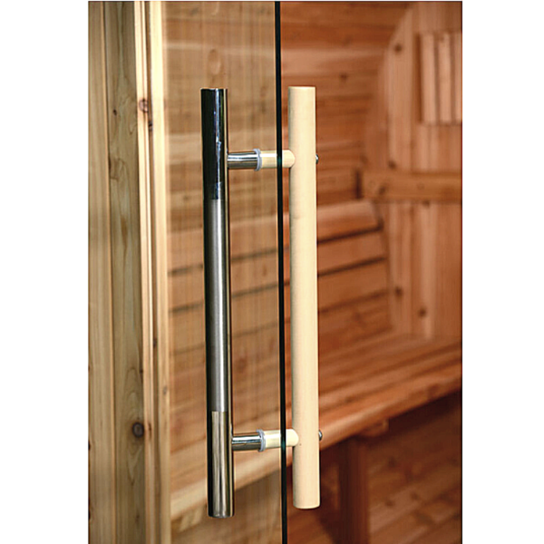 The Door Handle of Almost Heaven Madison 2-3-Person Indoor Sauna