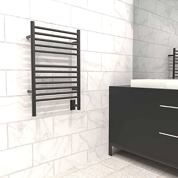 Amba Jeeves E-STRAIGHT  Heated Towel Rack - My Sauna World