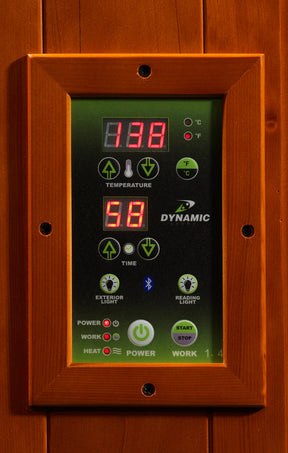 Dynamic Saunas 2 Person Corner Low EMF "Heming Edition" FAR Infrared Sauna DYN-6225-02 - My Sauna World
