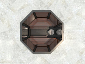 Haljas Hele Glass Single Luxury 7-Person Outdoor Sauna