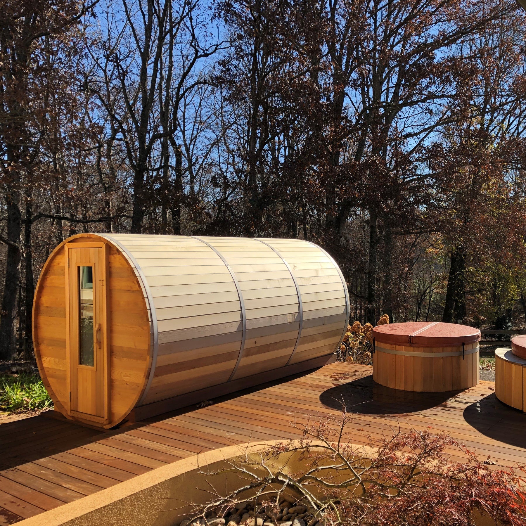 Northern Lights Clear Cedar Barrel Sauna