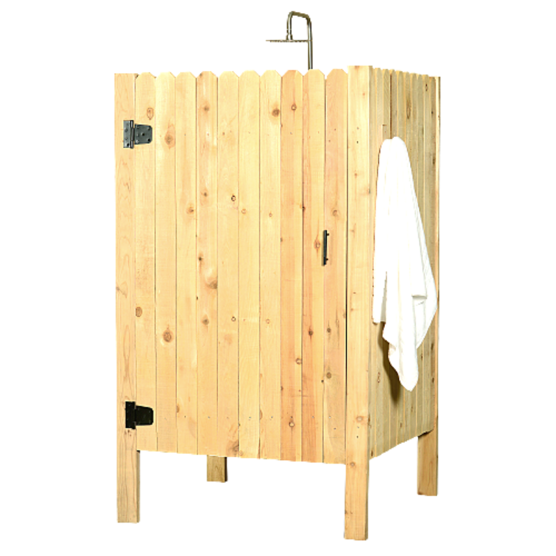 Cedar Wood Shower Caddy , Rustic Style Shower Storage 
