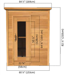 Dundalk Leisure Craft Knotty Cedar Indoor Cabin Sauna