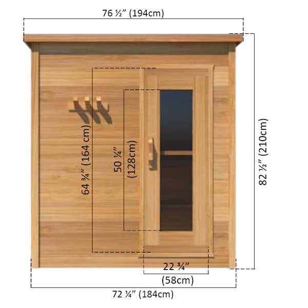 Dundalk LeisureCraft Knotty Cedar Indoor Cabin Sauna