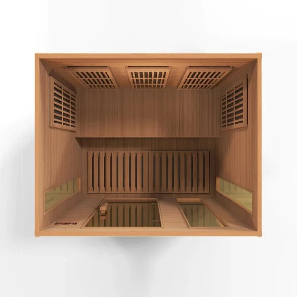 Golden Designs Maxxus "Montilemar Edition" 3 Person Near Zero EMF FAR Infrared Sauna - Canadian Red Cedar