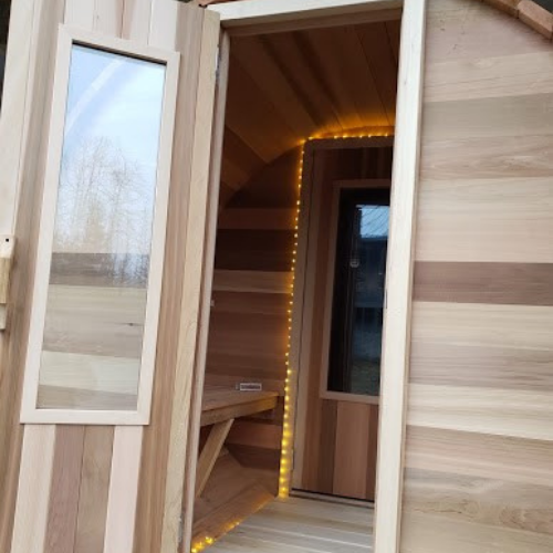 Northern Lights Clear Cedar Barrel Sauna