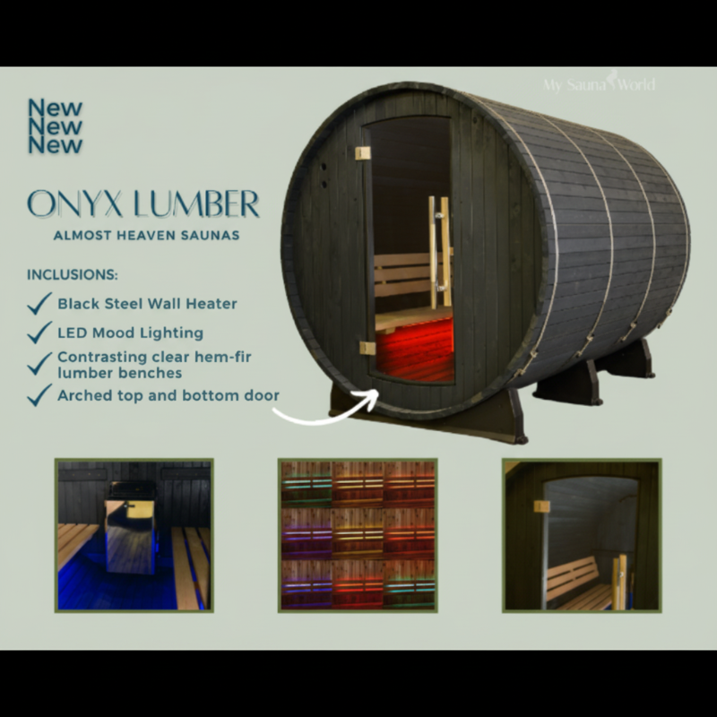 Almost Heaven Outdoor Sauna Almost Heaven Audra 2-4 Person Canopy Barrel Sauna