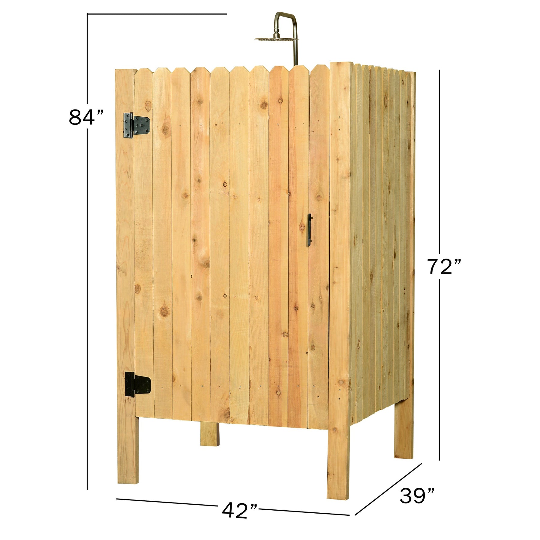 Cedar Wood Shower Caddy , Rustic Style Shower Storage 