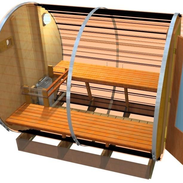 Northern Lights Clear Cedar Barrel Sauna