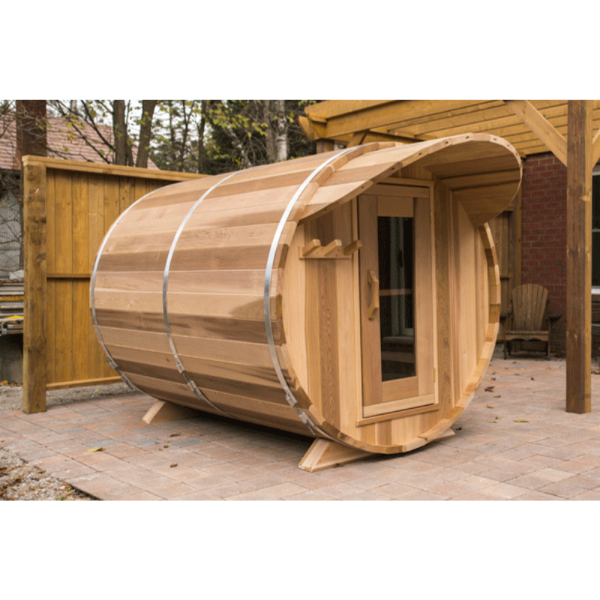 Dundalk Leisure Clear Red Cedar Barrel Sauna - My Sauna World