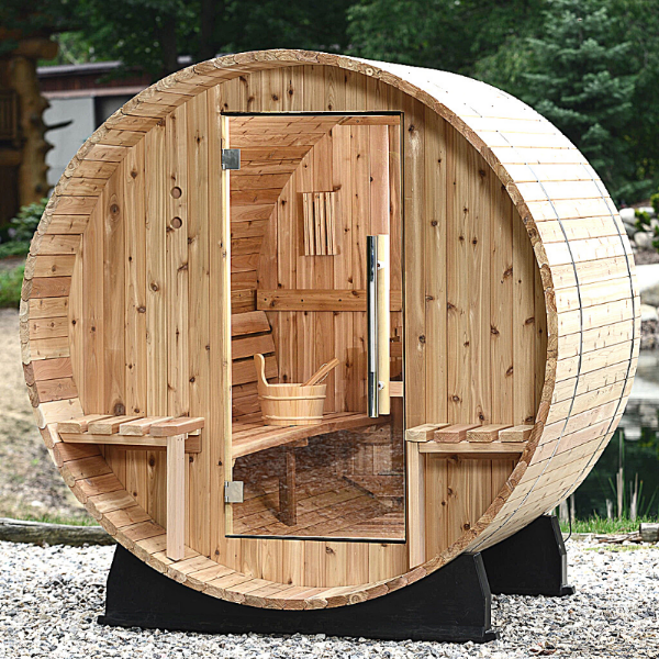 Almost Heaven Vienna Canopy Barrel 2 Person Sauna - My Sauna World