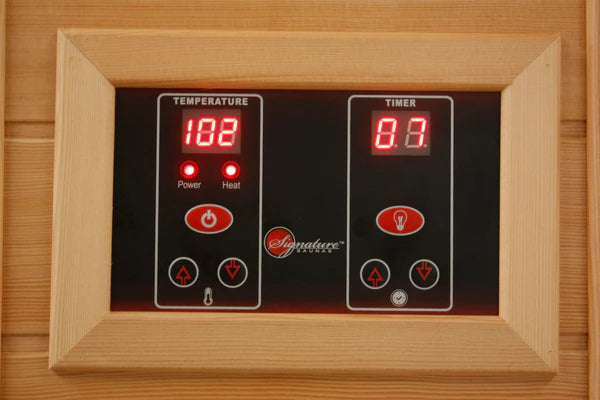 MAXXUS "AVIGNON EDITION" 3 PERSON CORNER NEAR ZERO EMF FAR INFRARED SAUNA - CANADIAN RED CEDAR