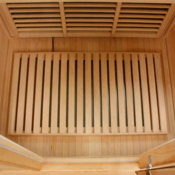 MAXXUS "AVIGNON EDITION" 3 PERSON CORNER NEAR ZERO EMF FAR INFRARED SAUNA - CANADIAN RED CEDAR