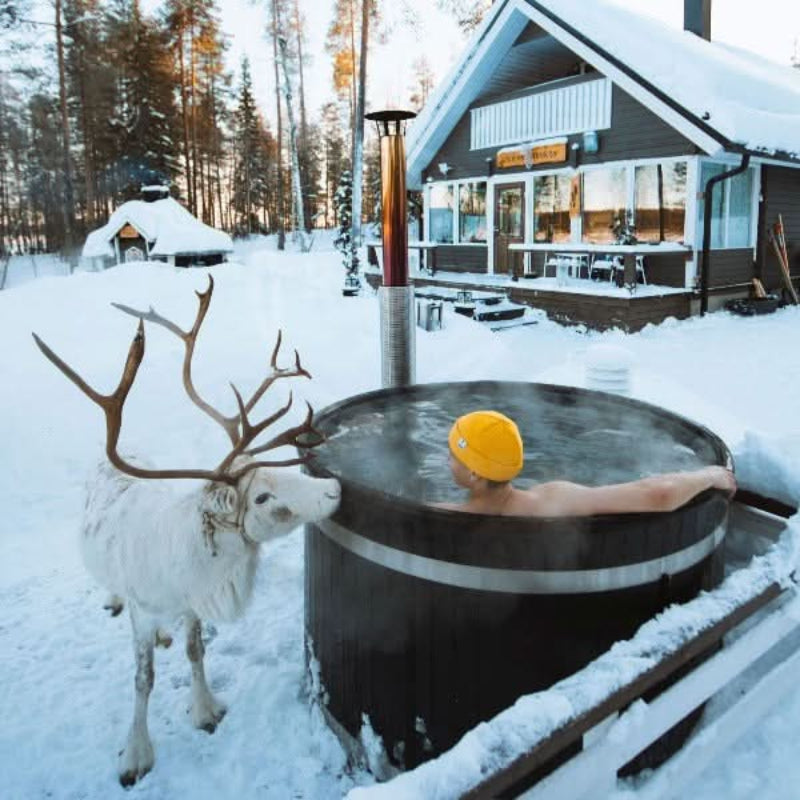 Almost Heaven Hot Tubs Almost Heaven Kirami 4 Person Wood Fired Hot Tub