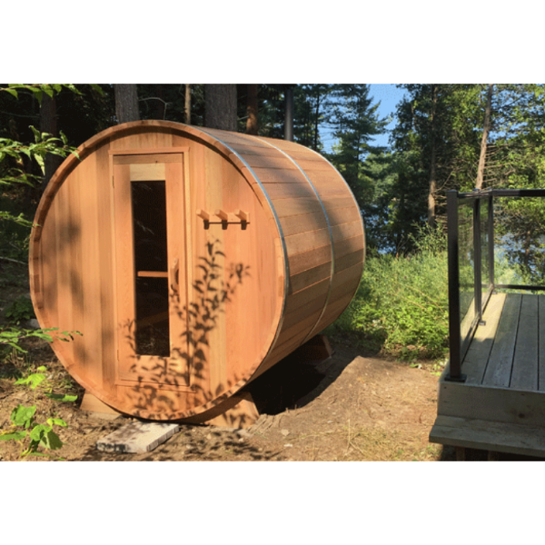 Dundalk Leisure Clear Red Cedar Barrel Sauna