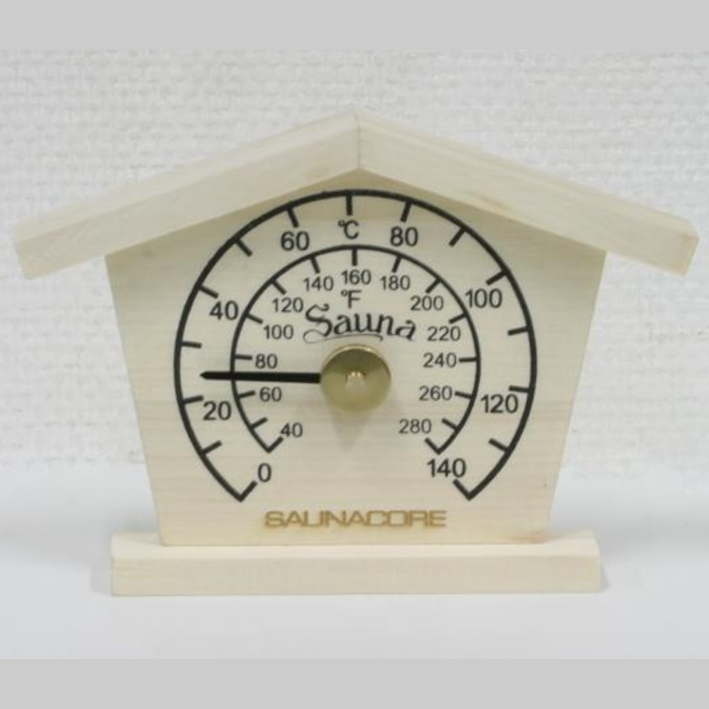 Saunacore Wooden Cottage Thermometer - My Sauna World