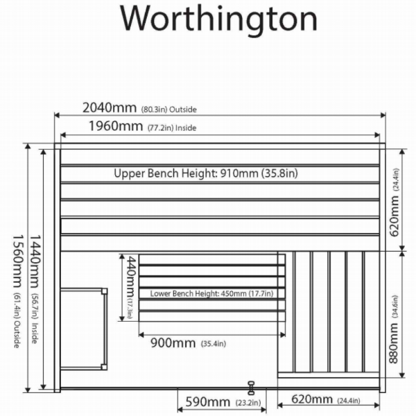 Almost Heaven Worthington 4 to 6 Person Indoor Sauna - My Sauna World